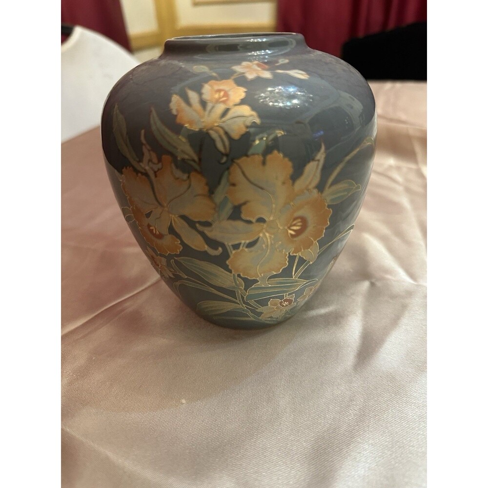 JGI Shaddy Mino China Pheasant Quail Flowers Porcelain Ginger Jar Vase Japan